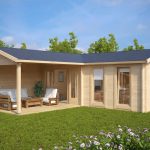Eck-Gartenhaus “Hansa Corner Deluxe B” 7x7m