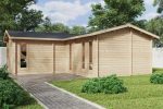 Eck-Blockhaus mit zwei Schlafzimmern “Devon 2” 8x8m – Bild 6