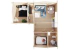 Eck-Blockhaus mit zwei Schlafzimmern “Devon 2” 8x8m – Bild 4